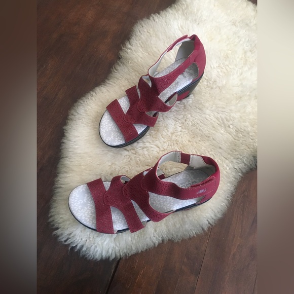 JBU By JAMBU - NEW Pink Memory Foam Heeled Sandals 8.5 - Picture 7 of 17